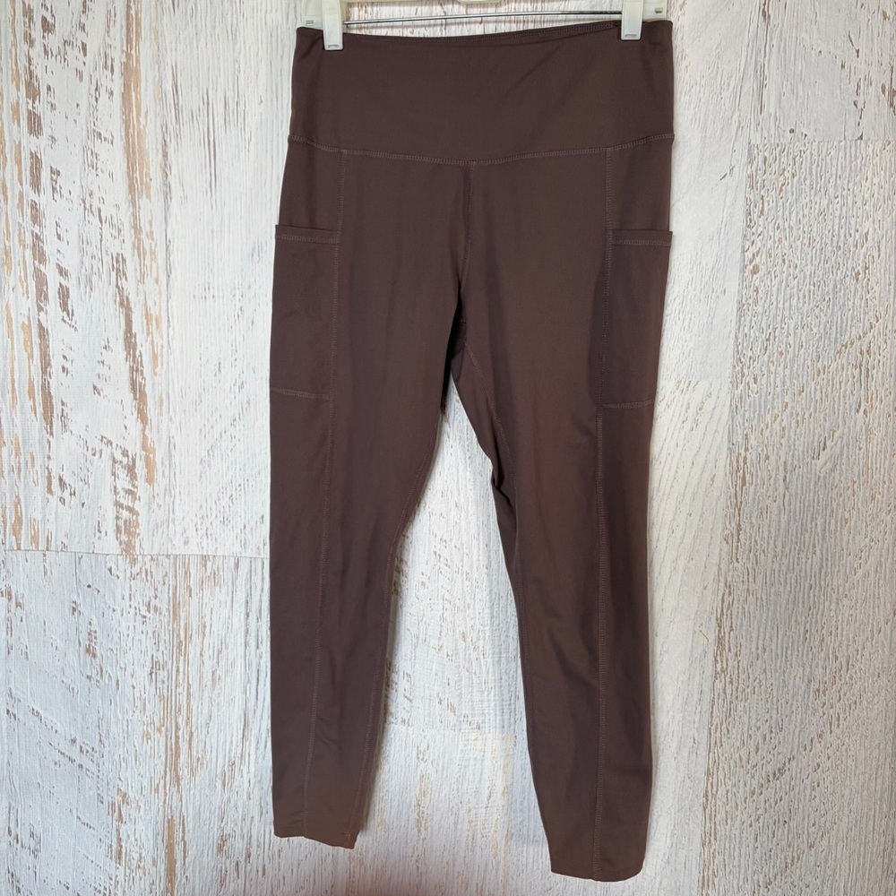 Apana Women’s High-Waist Pocket Leggings - Mauve/Brown